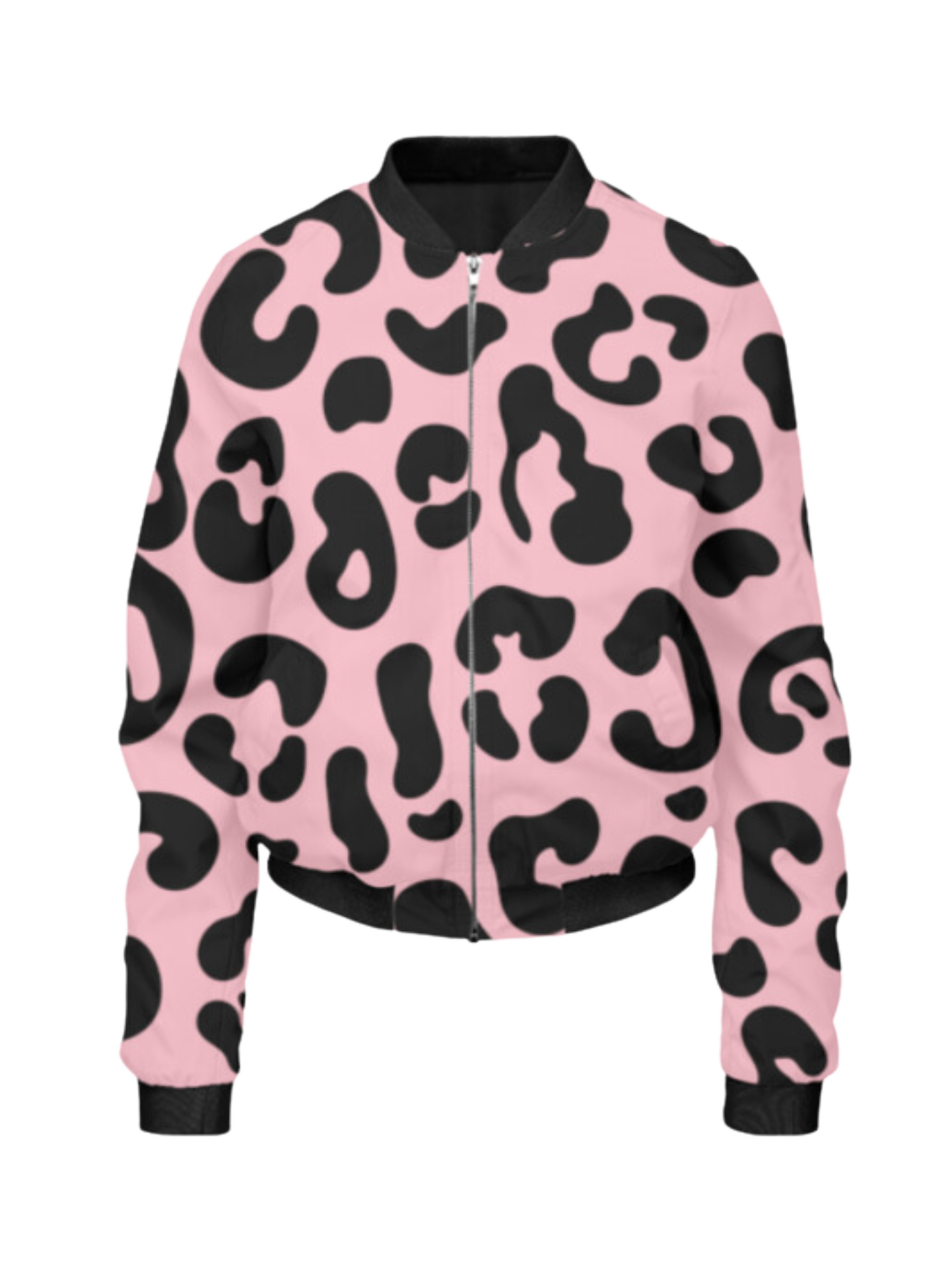 Chic Leopard Print Bomber Jacket With Leggings Pink Co Ord Set.