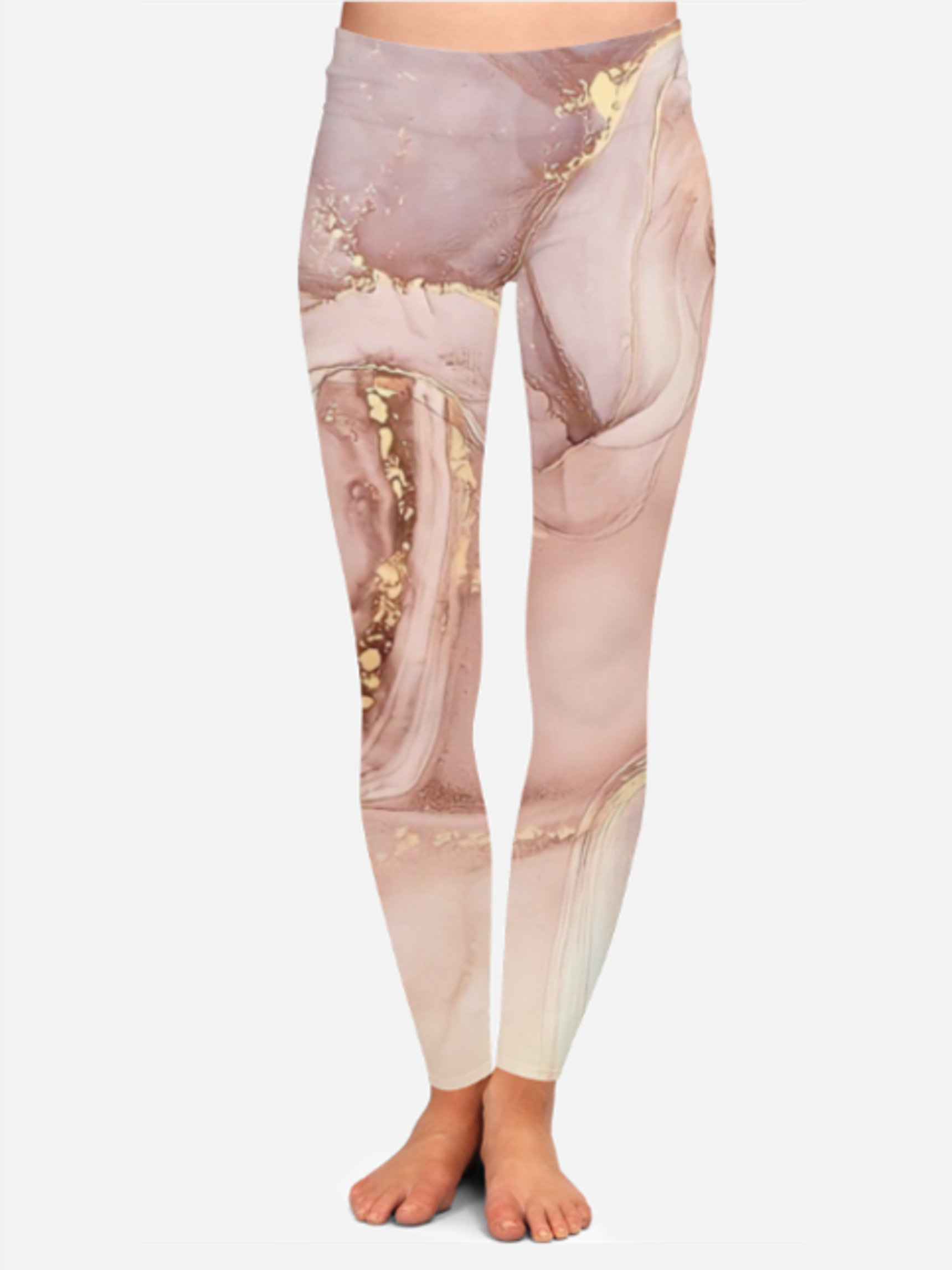 White Marble highwaisted leggings