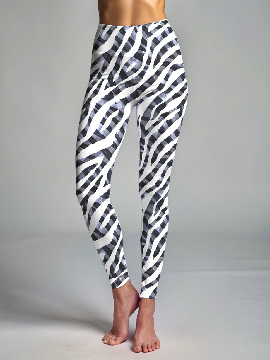 Classy South African Zebra Print Premium Oversized Tee With Tummy Tuck Body Shaping Leggings Co-ord Set