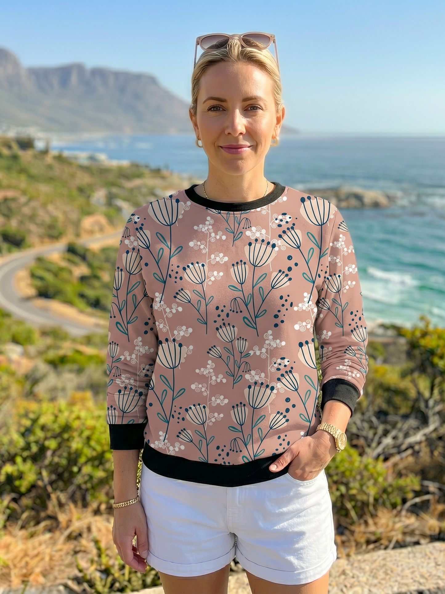 Cute Pastel Floral Print Sweatshirt