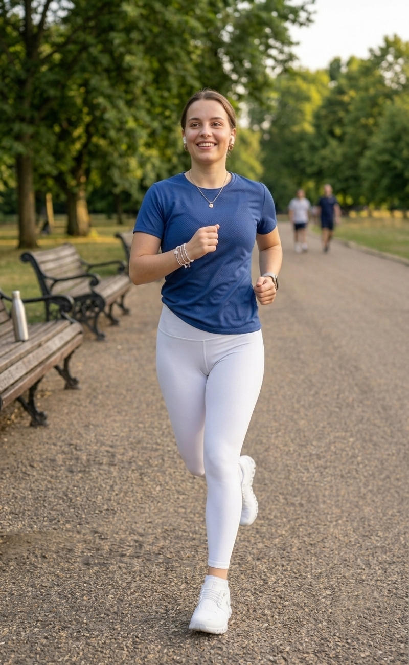 Musthave Solid Set | Activewear Coord Set Tshirt With Tummy Tuck White Leggings | Multi Sport | Odour Free