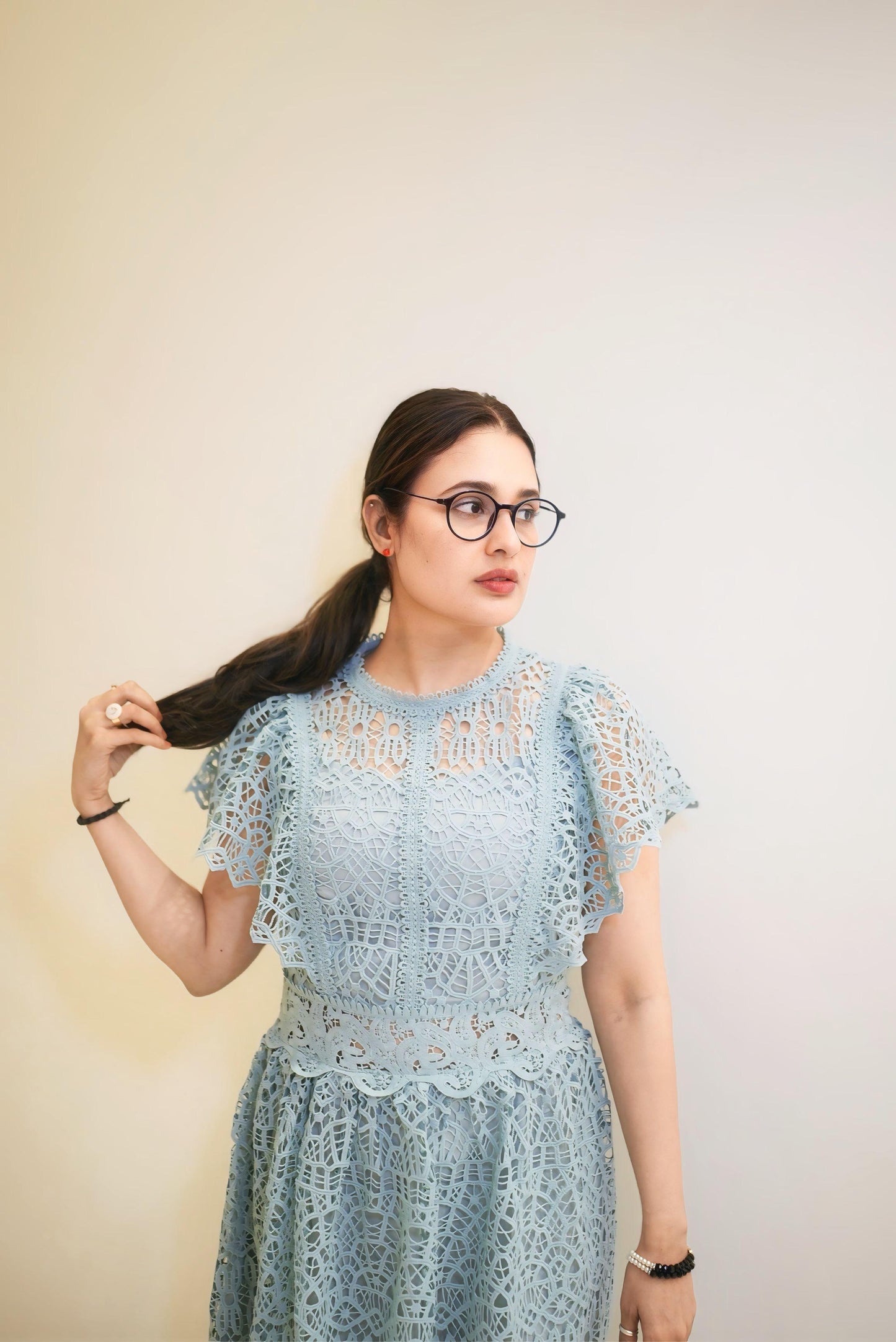 Fabulous O Neck A Line Lace Slim Dress