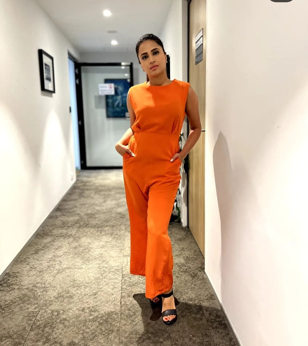 Classy Sleeveless Wide Leg Jumpsuit - Ships in 24 Hrs