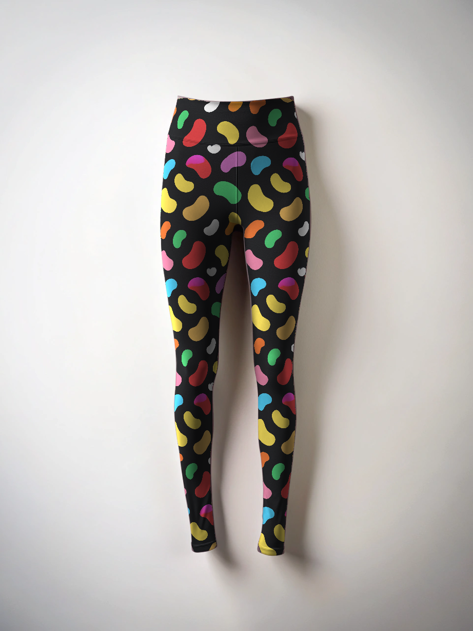 Delicious Jelly Bean Print Premium Oversized Tee With Tummy Tuck Body Shaping Leggings Co-ord Set