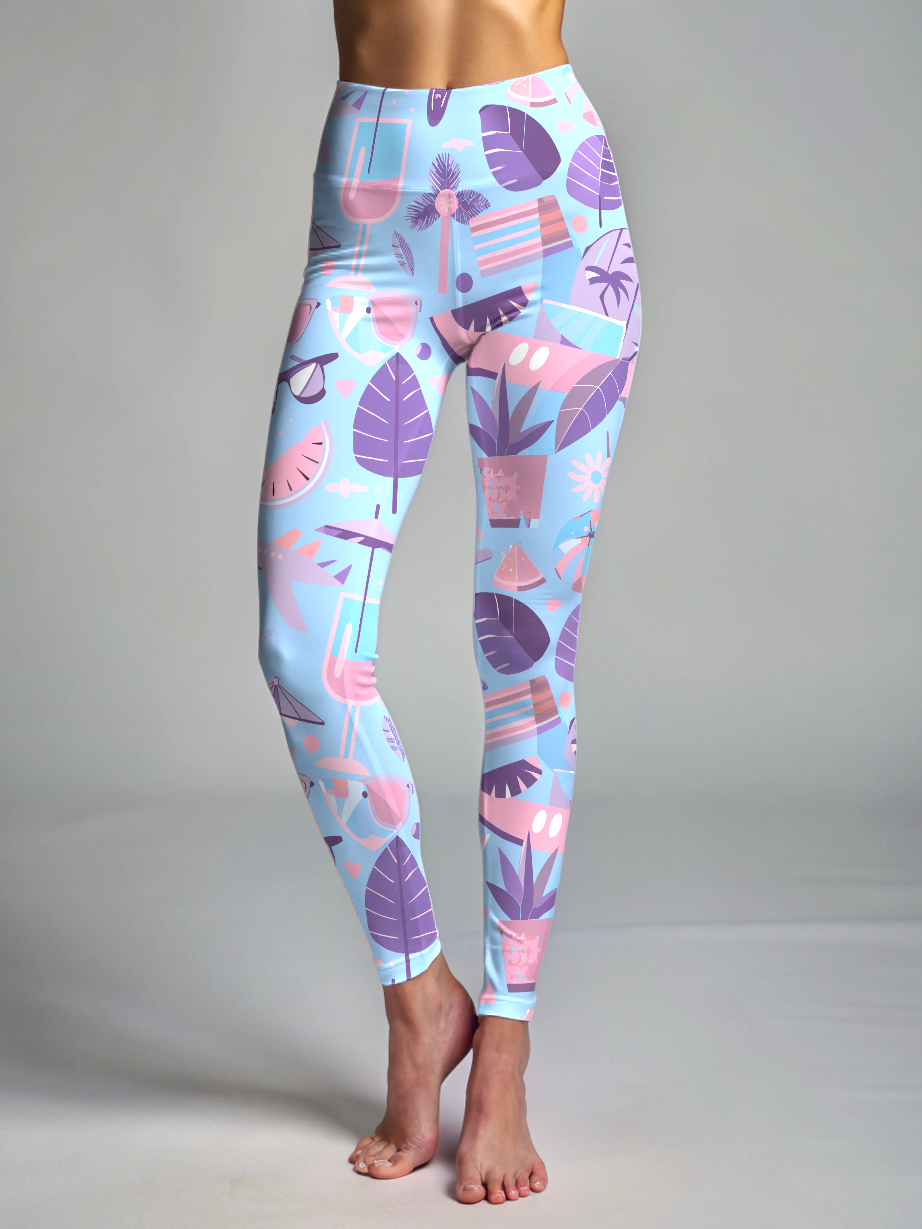 Holiday Wear Theme  Print Premium Oversized Tee With Tummy Tuck Body Shaping Leggings Co-ord Set
