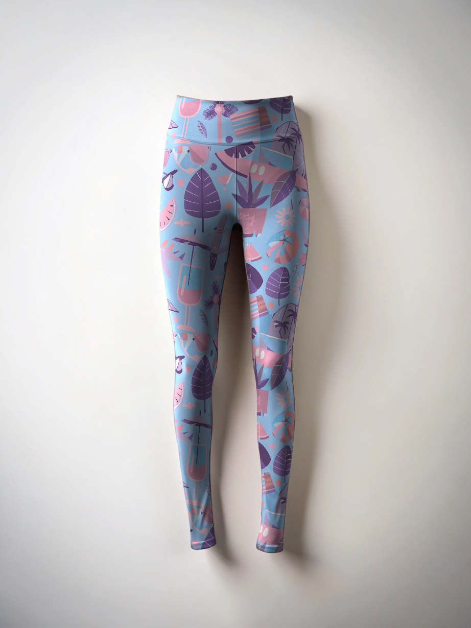 Holiday Wear Theme  Print Premium Oversized Tee With Tummy Tuck Body Shaping Leggings Co-ord Set