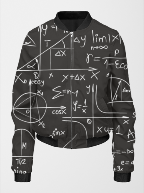 Must Have Math Print Bomber Jacket With Leggings Co Ord Set