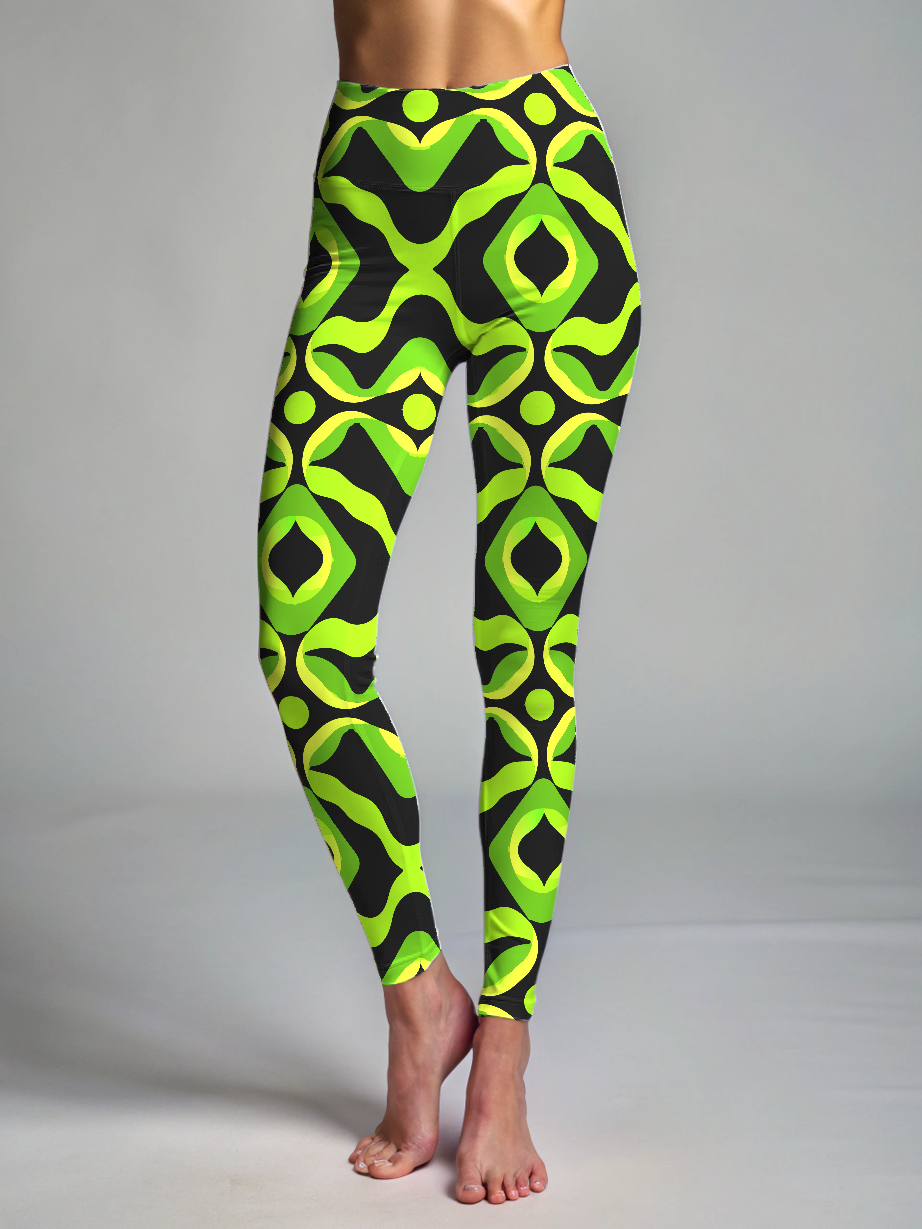Stylish Indefinite Print Premium Oversized Tee With Tummy Tuck Body Shaping Leggings Co-ord Set