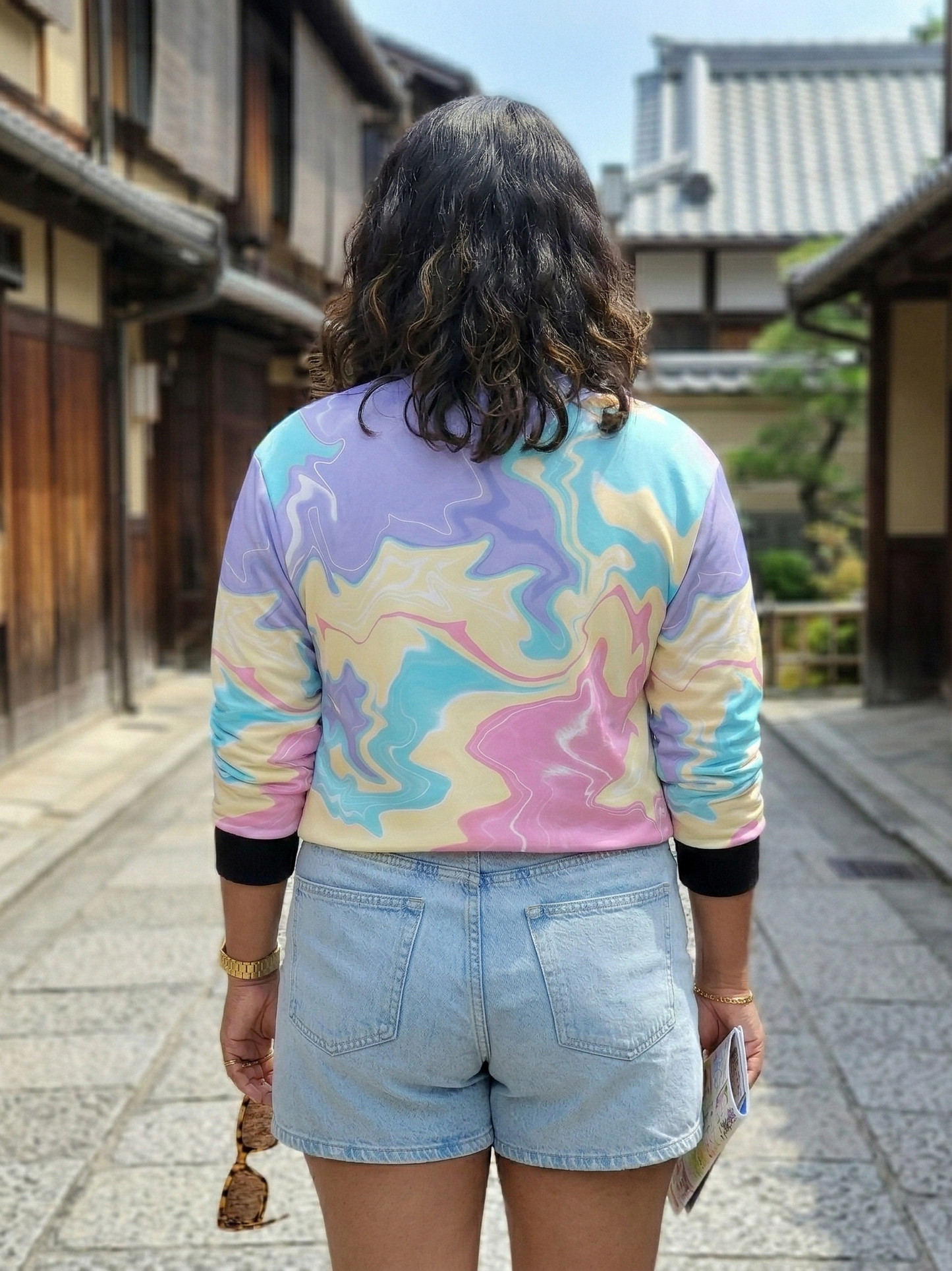 Lovely Pastel Rhythm Print Sweatshirt