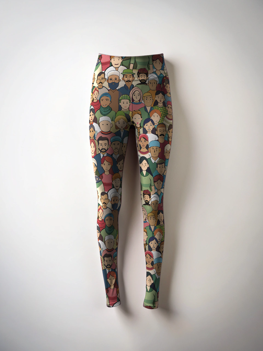 Classic Tribe Print Premium Oversized Tee With Tummy Tuck Body Shaping Leggings Co-ord Set