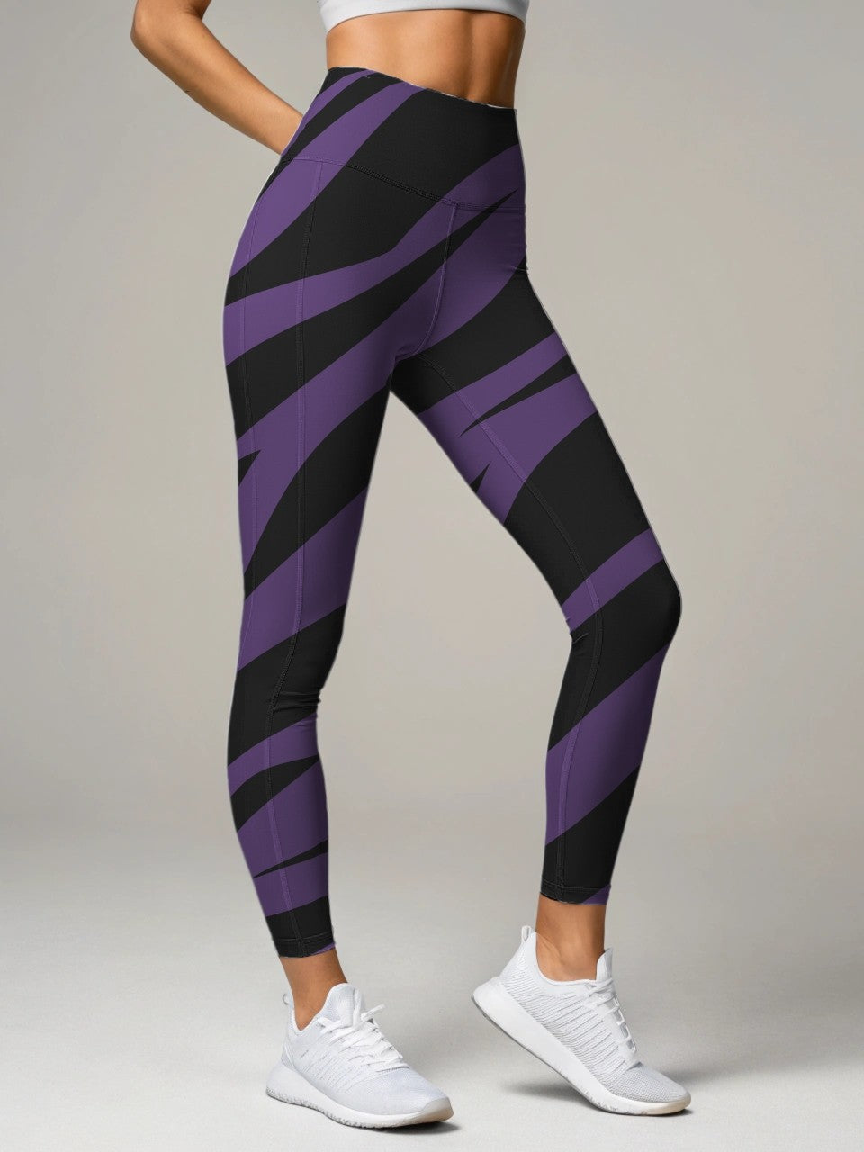 Pickleball | Paddleball | Activewear Coord Set Tshirt With Tummy Tuck Leggings | Zebra Print