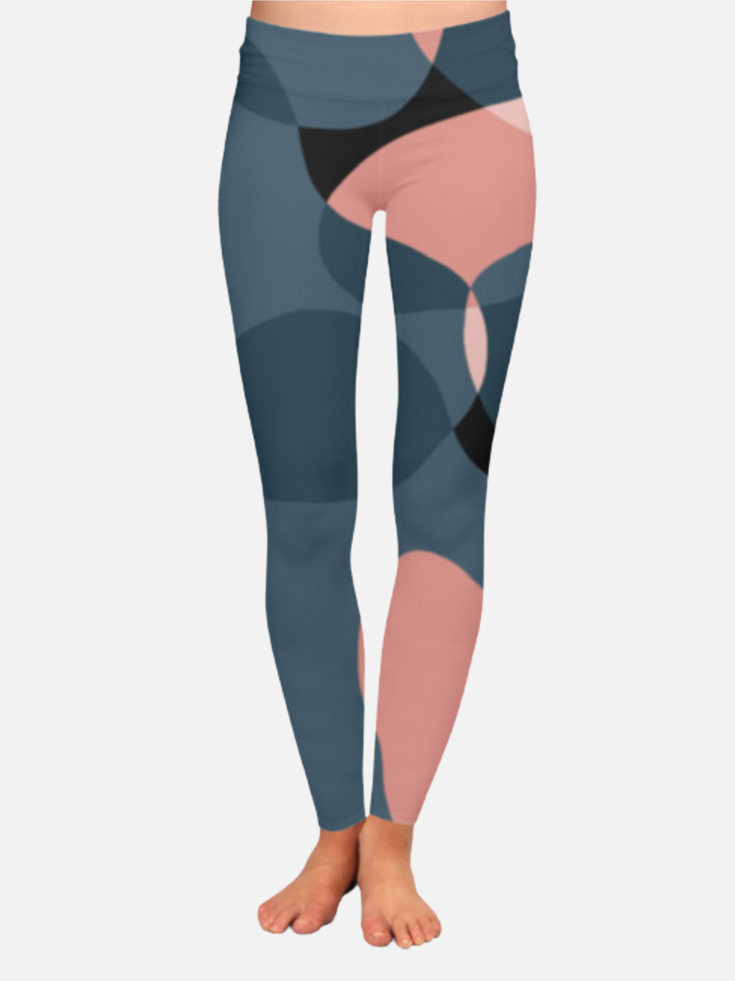 Bright Abstract Print High Waist Body Shaping Leggings