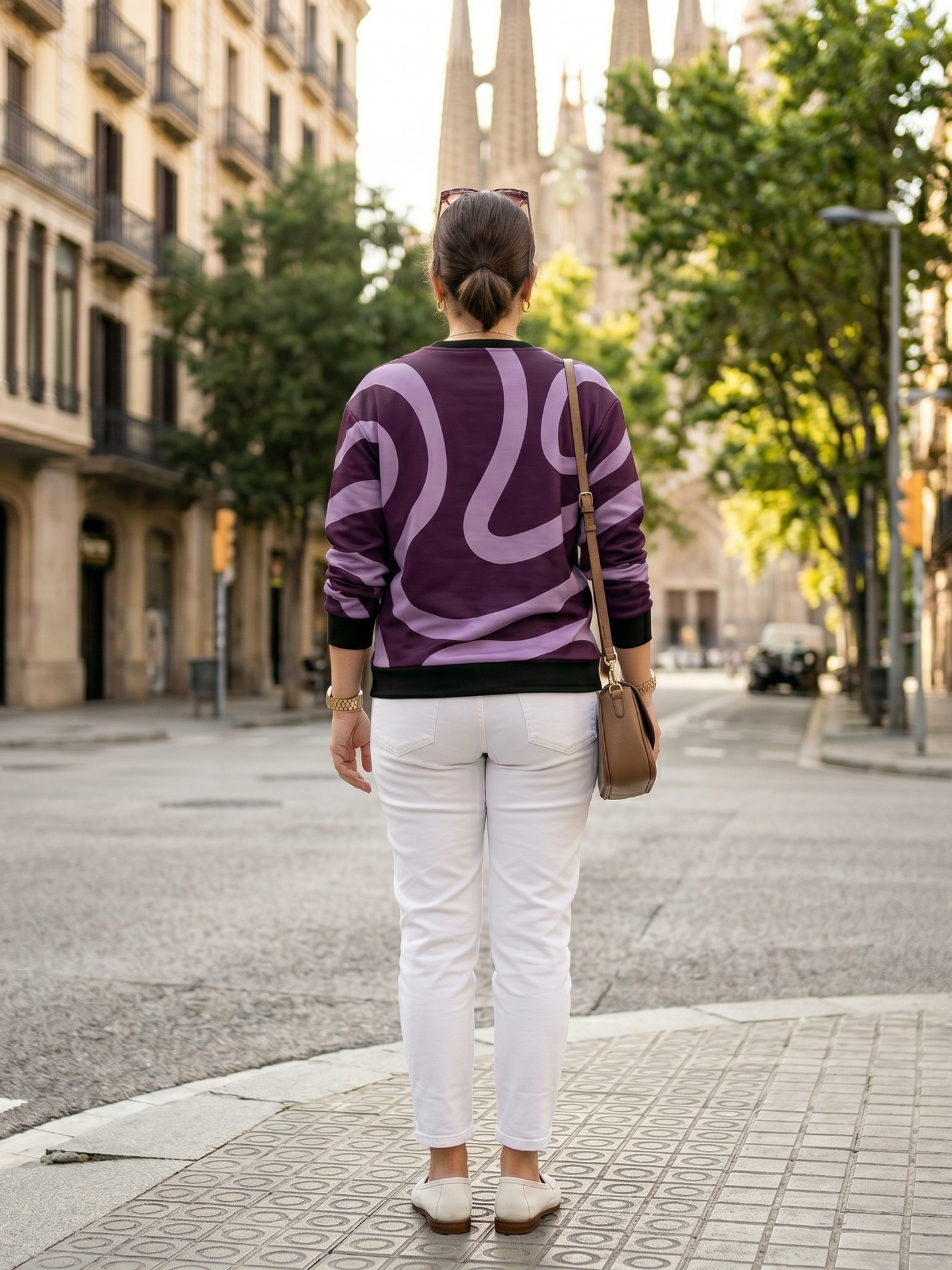 Elite Abstract Print Lilac Sweatshirt