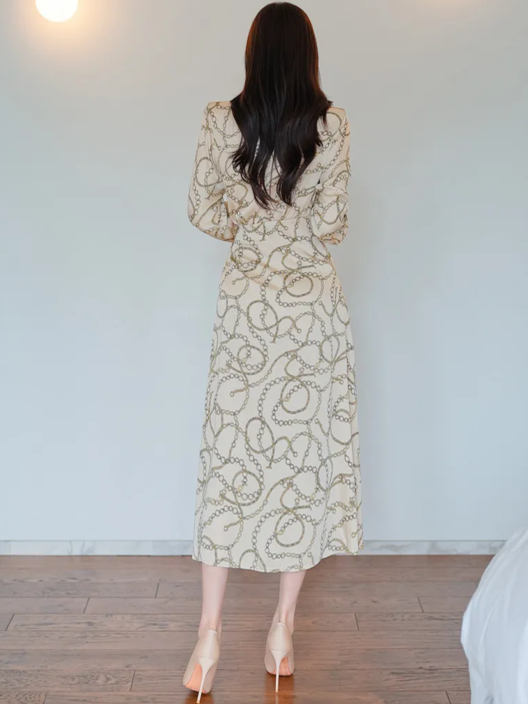 Beautiful Printed Split A Line Dress - Ships in 24 Hrs