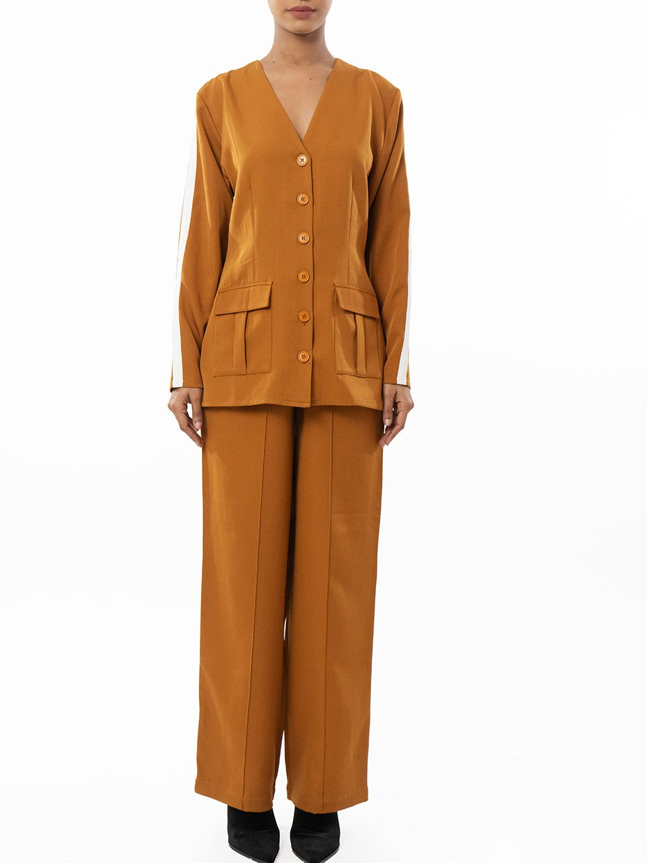 Formal Look Mustard Co Ord Set