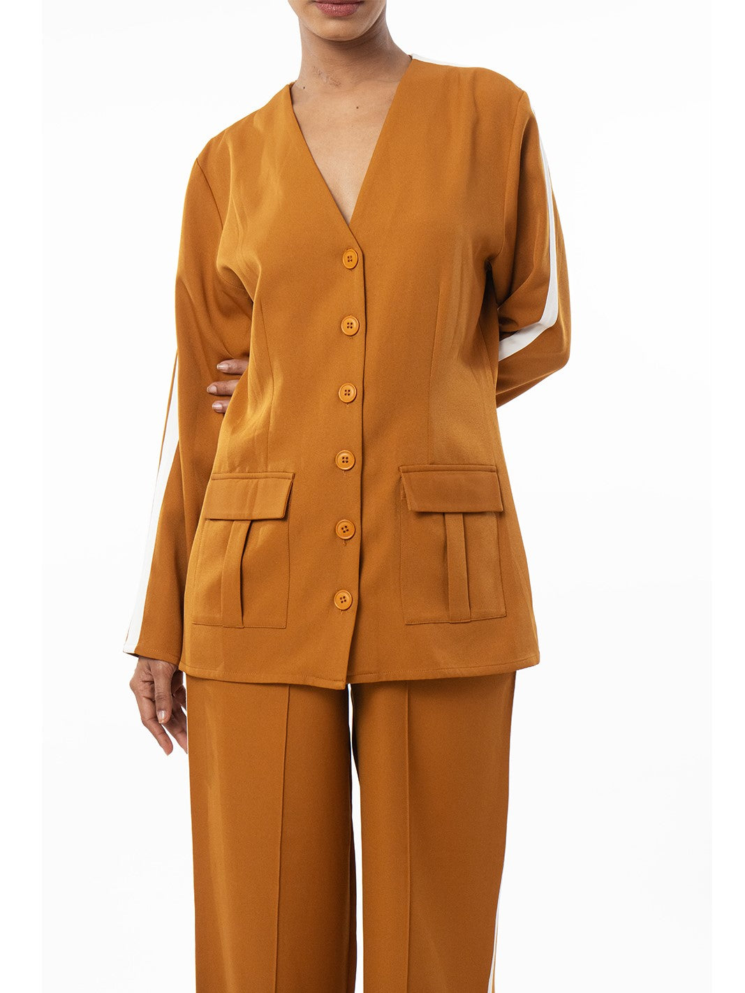 Formal Look Mustard Co Ord Set