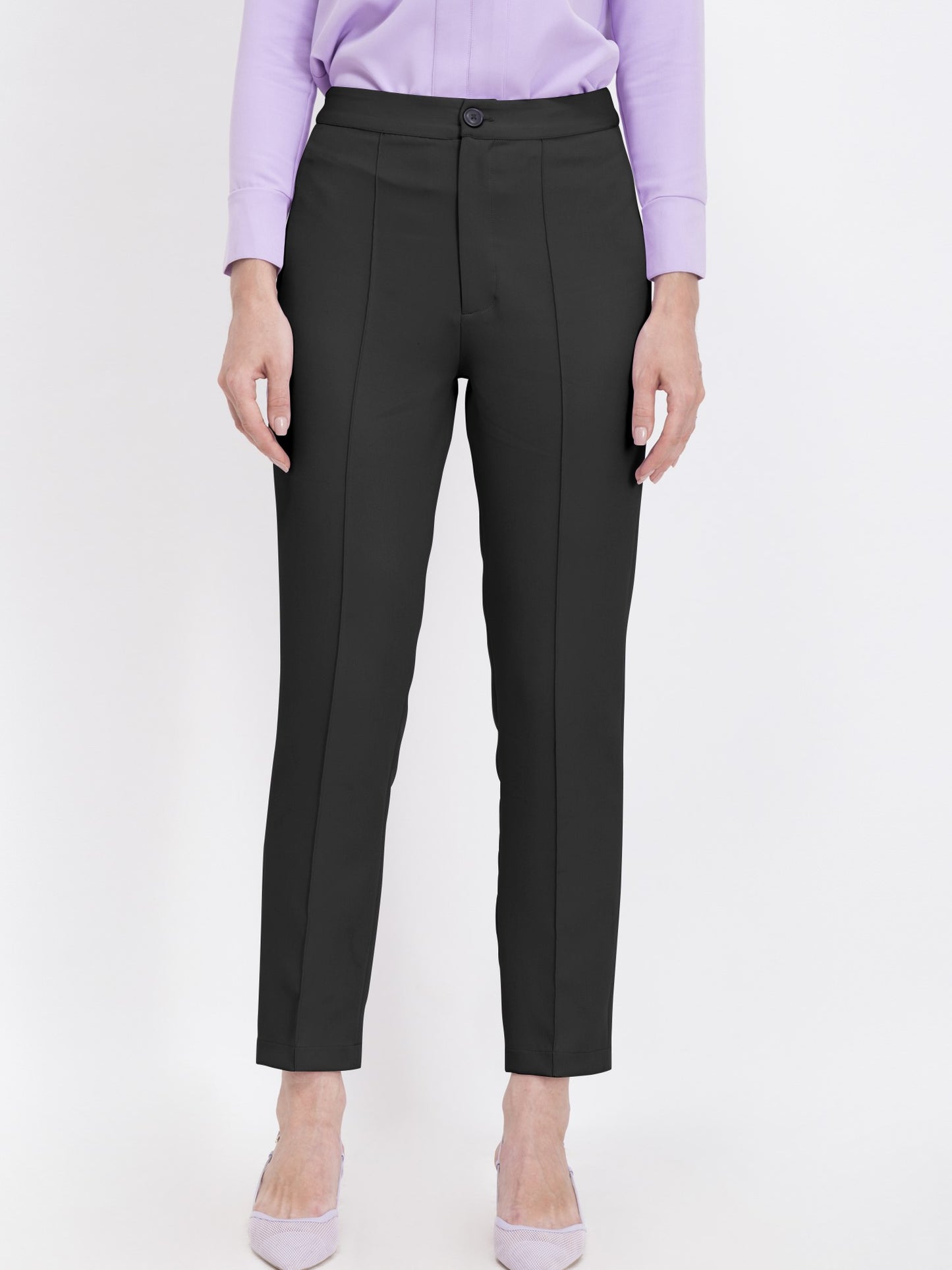 Formal Wear Straight Fit Black Pants