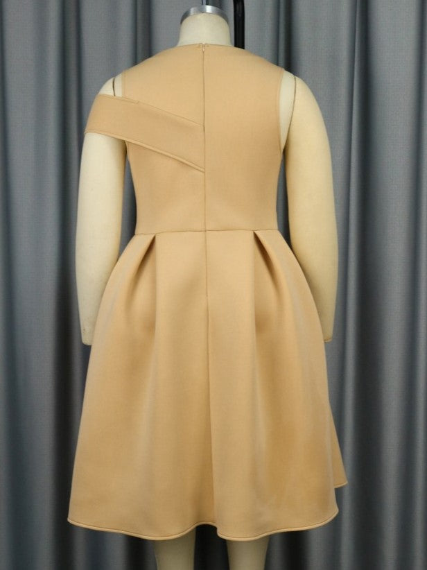 Graceful Patchwork See Through Fitted Sleeveless Dress