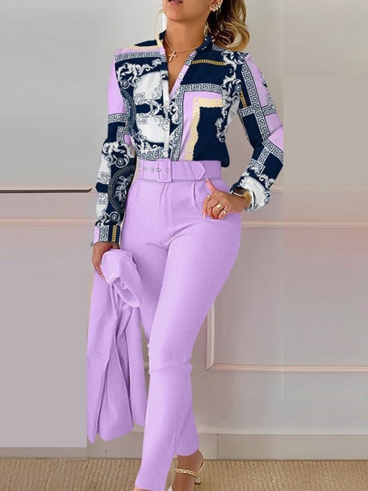 New Arrival Printed Shirt With Trouser Set - Ships in 24 Hrs