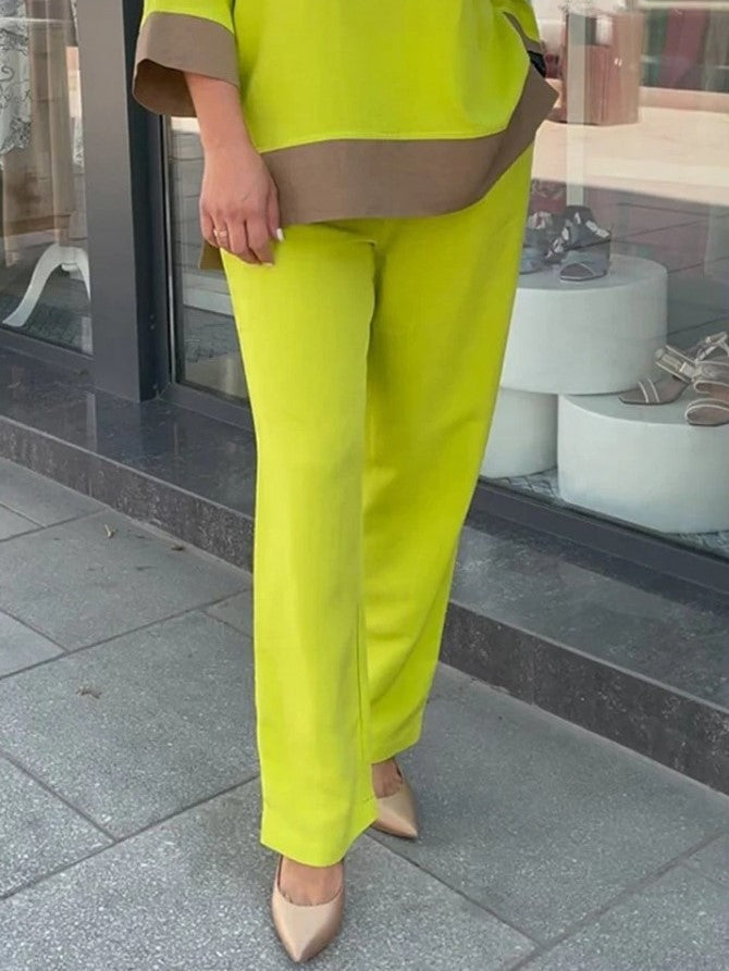New Arrival Yellow Leisure Wear Co ord Set