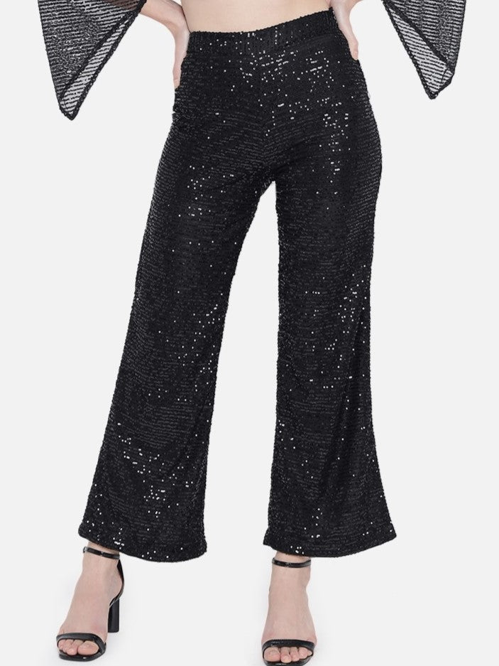 Party Essential Sequin Wide Leg Pants