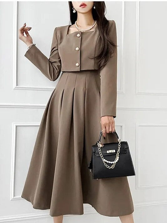 Dress and a coat best sale