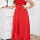 Sexy Plus Backless Red Hollow Out Dress