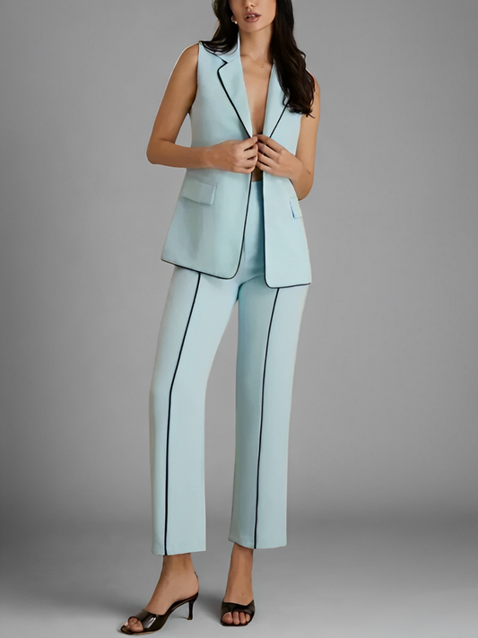 Sophisticated Long Vest Coat And Pant Set
