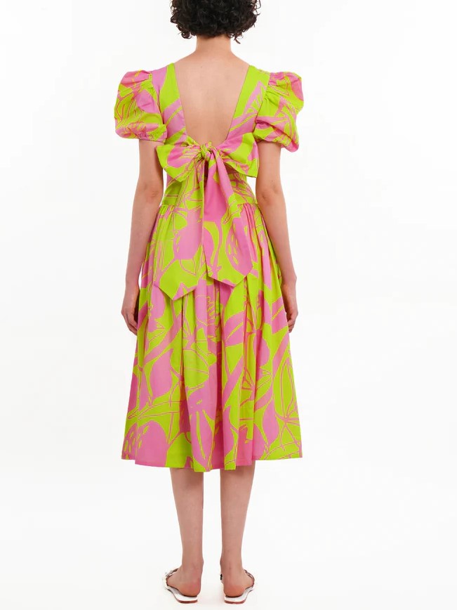 Bright Neon Floral Print Top With Skirt Co Ord Set