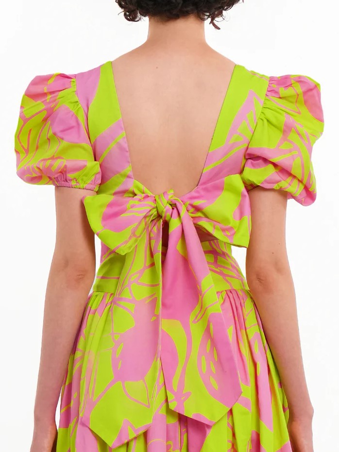 Bright Neon Floral Print Top With Skirt Co Ord Set