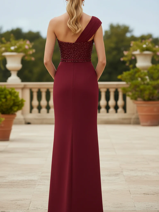 Exclusive Off Shoulder Sequin Corset Gown Dress