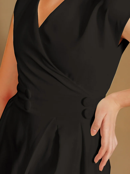 New Arrival Front Black Slit Dress