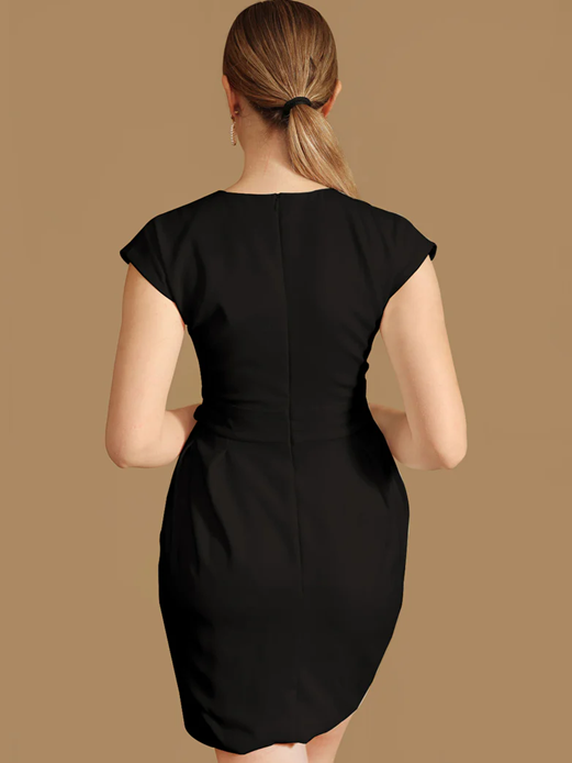 New Arrival Front Black Slit Dress
