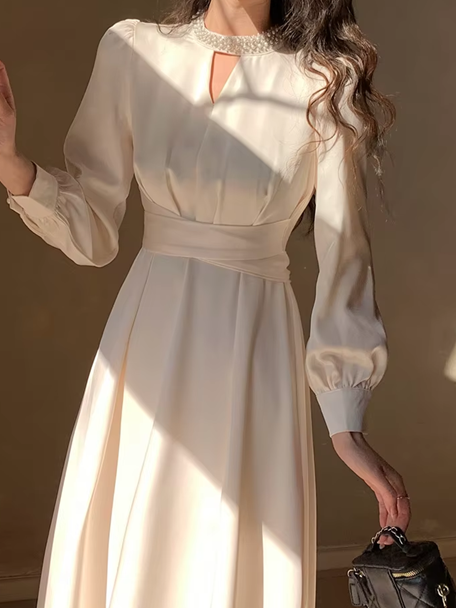 New Arrival Satin Beam Long Dress - Ships in 24 Hrs
