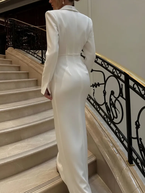 Premium Fashion Blazer Style Gown Evening Maxi Dress