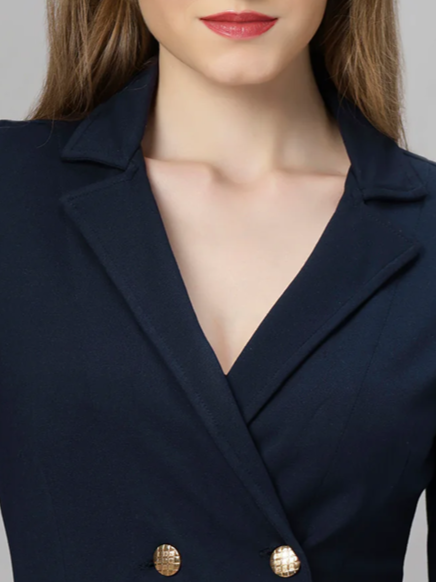 Professional Look Navy Blue Blazer Dress