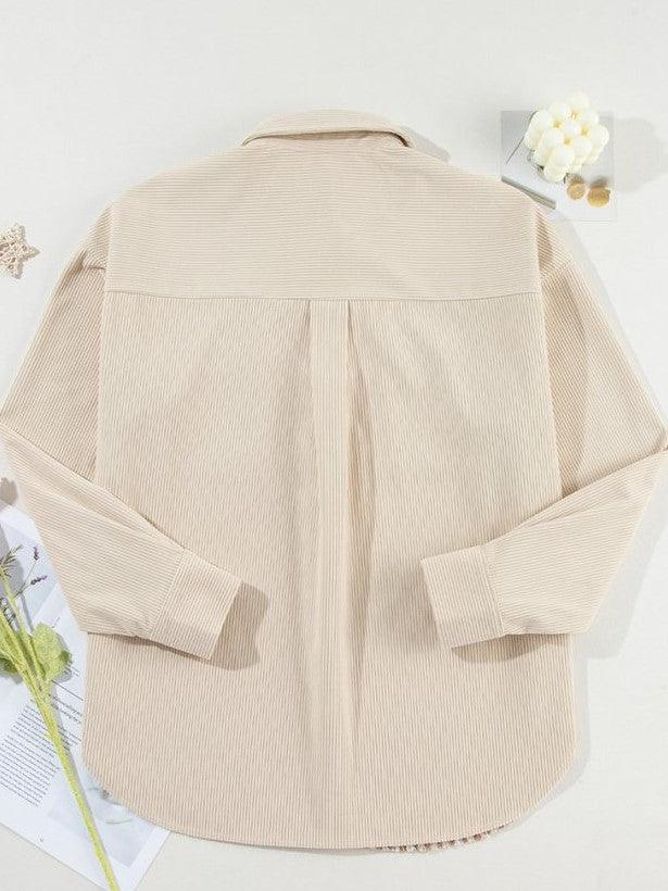 Trendy Printed Long Sleeve Shirt Coat