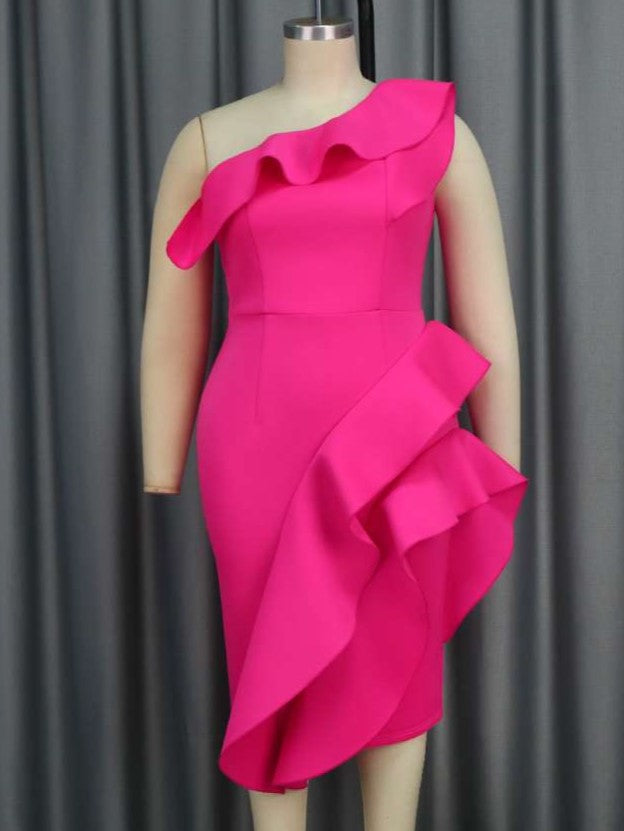 Vintage Pink Sleeveless Party Dress