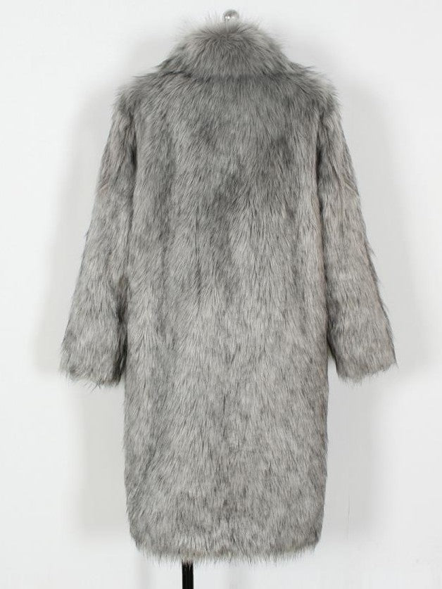 Winter Exclusive Long Lapel Grey Coat