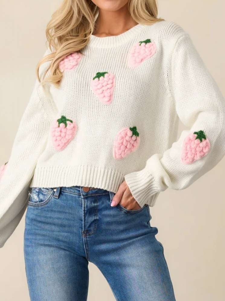 Winter Must Have Cute White Pullover