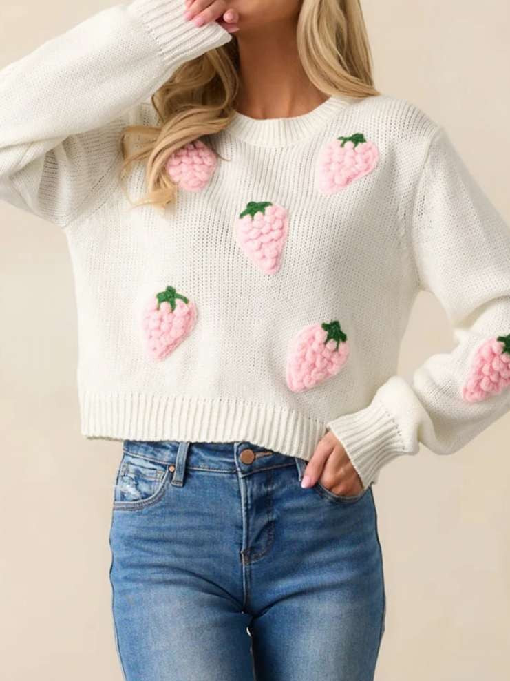 Winter Must Have Cute White Pullover