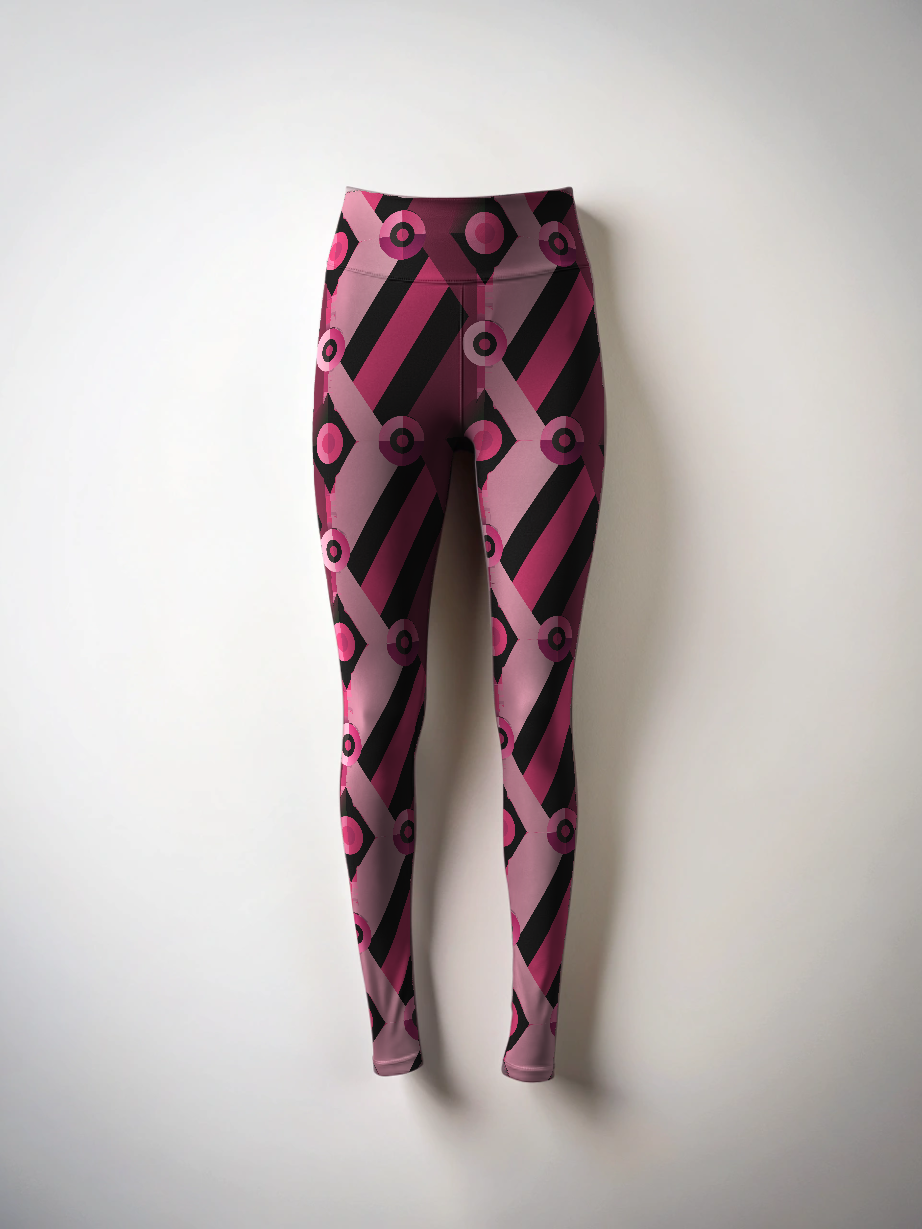Stylish Abstract Print Premium Oversized Tee With Tummy Tuck Body Shaping Leggings Co-ord Set