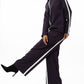 Sophisticated Stripped Long Sleeve Purple Co Ord Set
