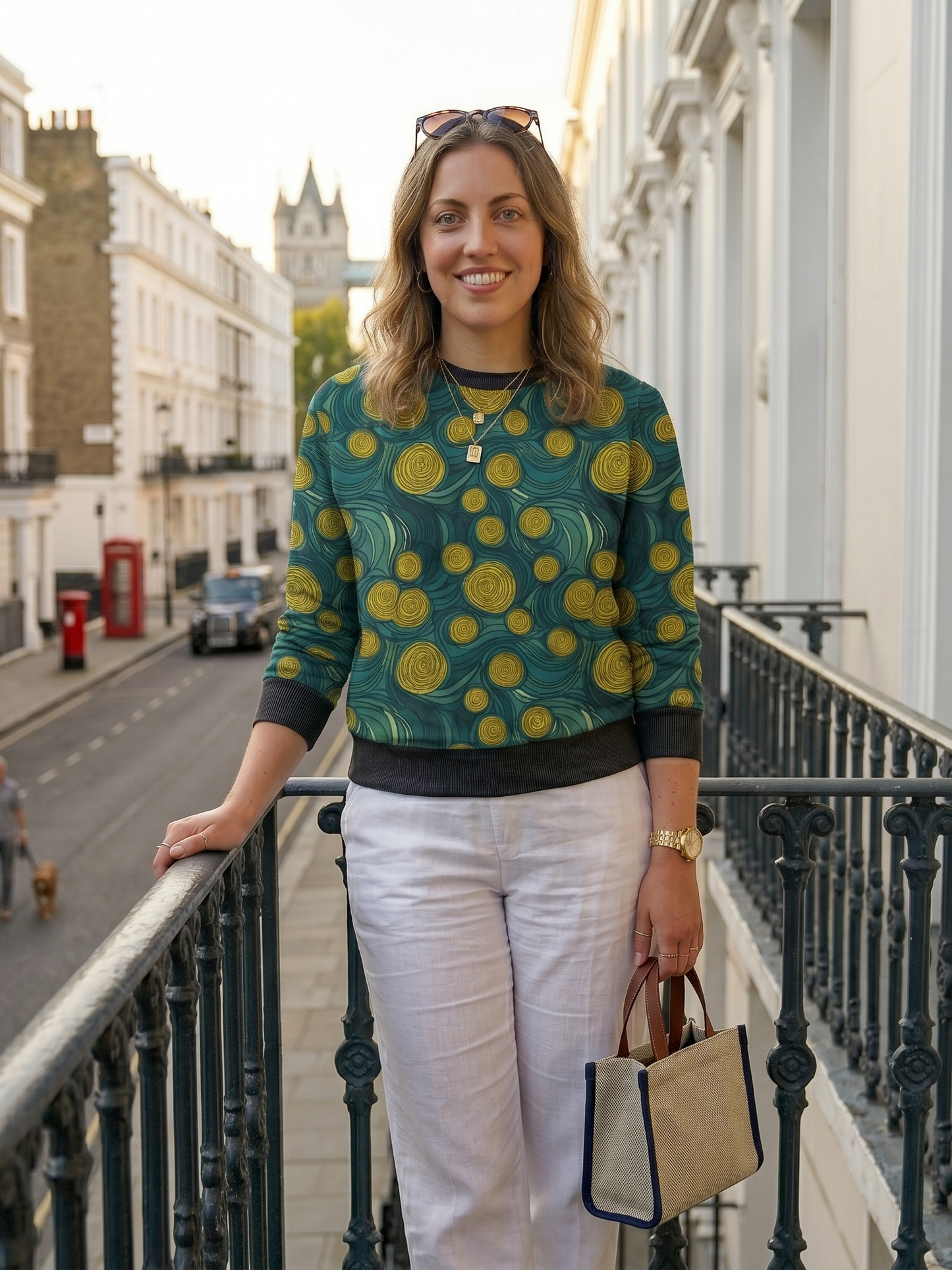Van Gough Inspired Swirl Print Multicoloured Sweatshirt