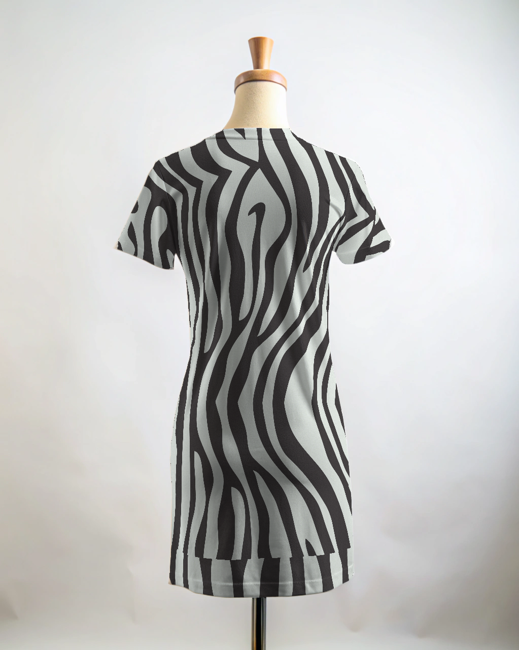 Stylish Comfort Wear Zebra Print T Shirt Dress