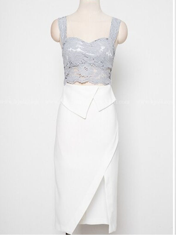 Classy Lace Bustier Dress