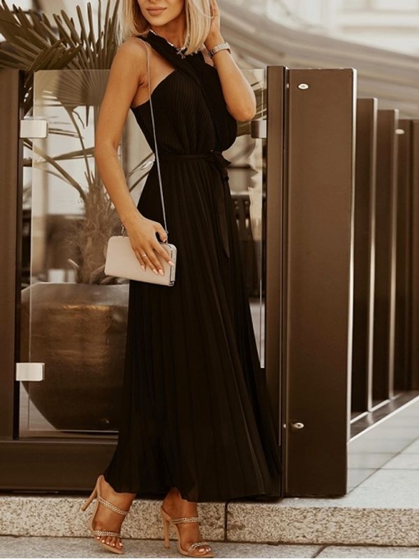 Ultramod Sleeveless Solid Maxi Dress