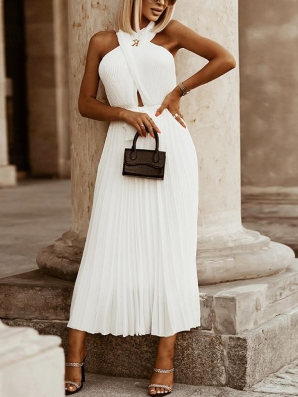 Ultramod Sleeveless Solid Maxi Dress