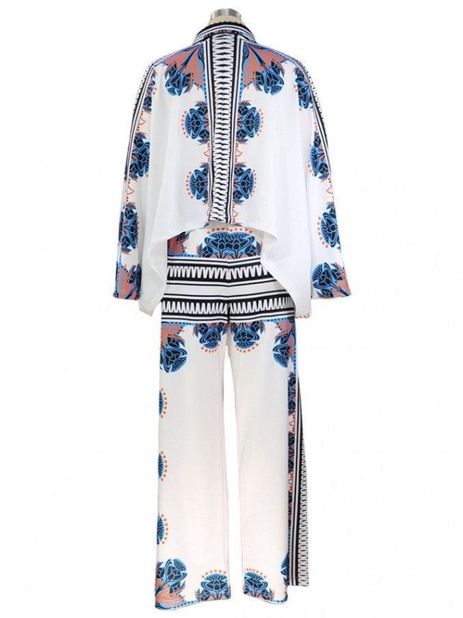 Must Have Printed Shirt And Pants Blue Set