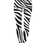 Smart Zebra Print Bomber Jacket With Leggings Black Co Ord Set